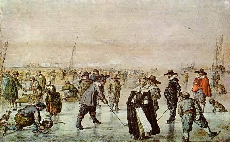 Hendrick Avercamp Fun on the ice oil painting picture